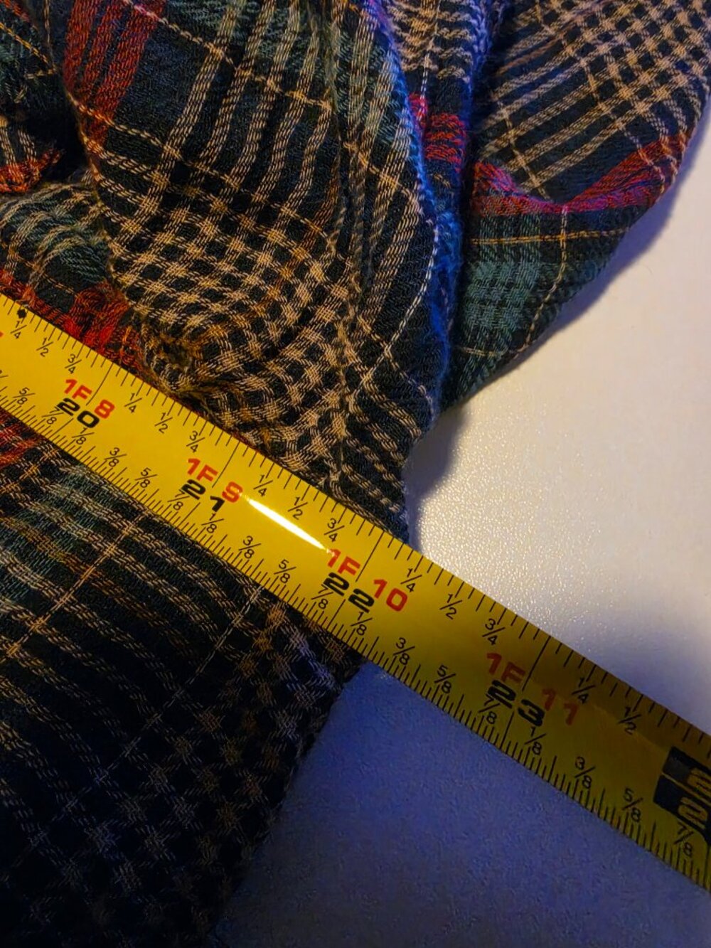 Natural Life Cooper Shirt Navy Red Plaid Cotton Dress Sz XL - Picture 13 of 14